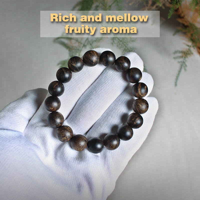 10mm Brunei Agarwood Water Ripple Peace Bracelet