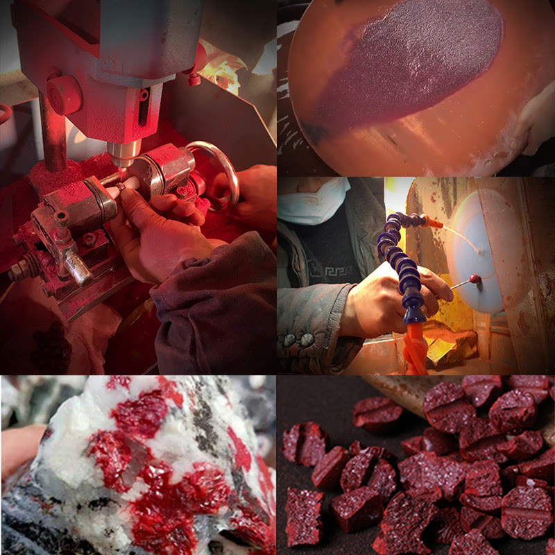 10mm Chinese Zodiac Cinnabar Silver Calm Bracelet