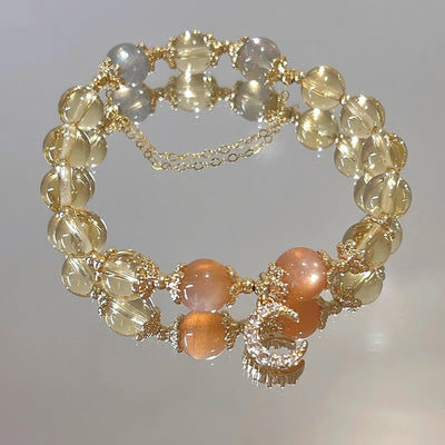 10mm Citrine Abundant Energy Bracelet for Prosperity