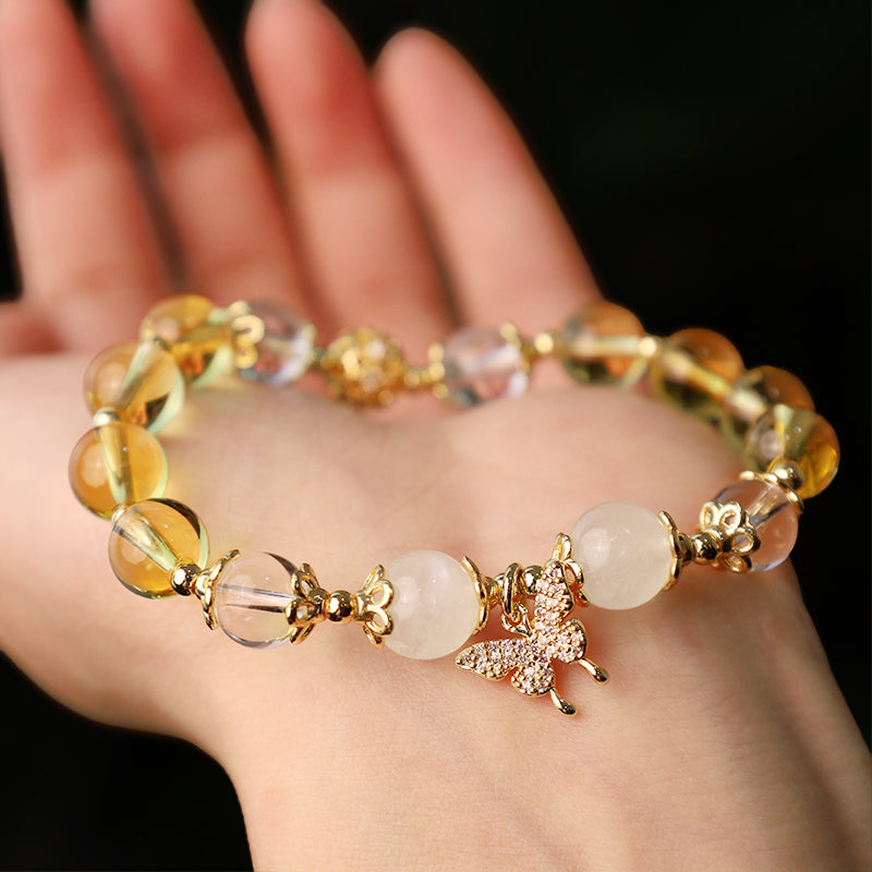 10mm Citrine Prosperity & Protection Charm Bracelet