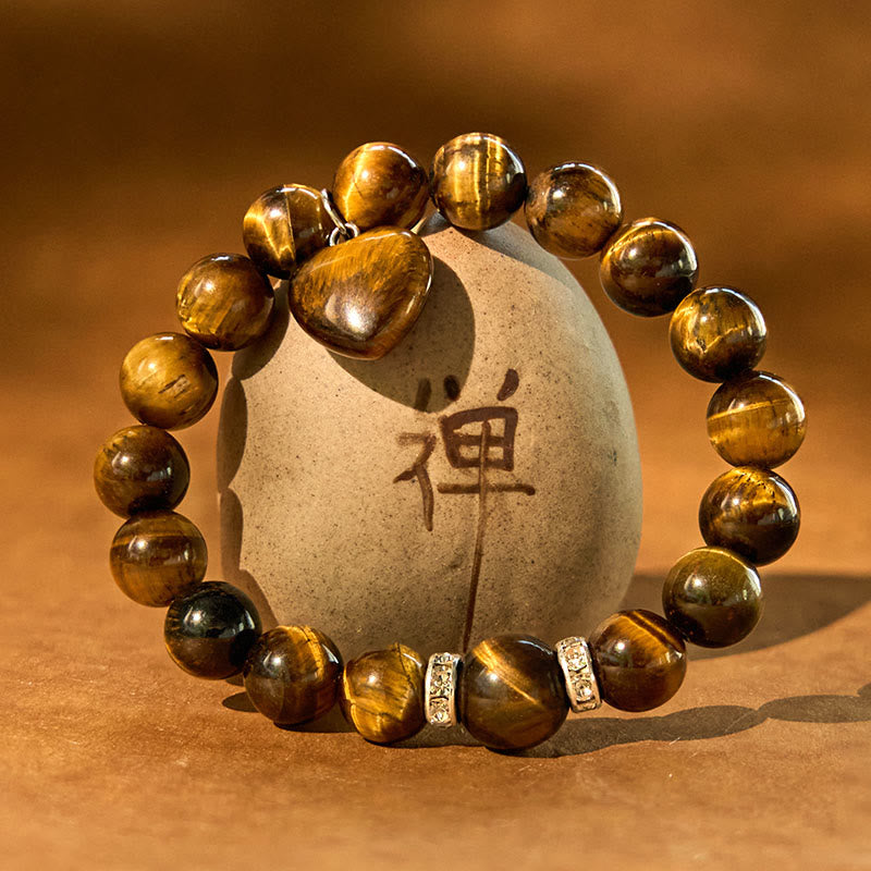 10mm Green Aventurine Love Heart Balance Bracelet
