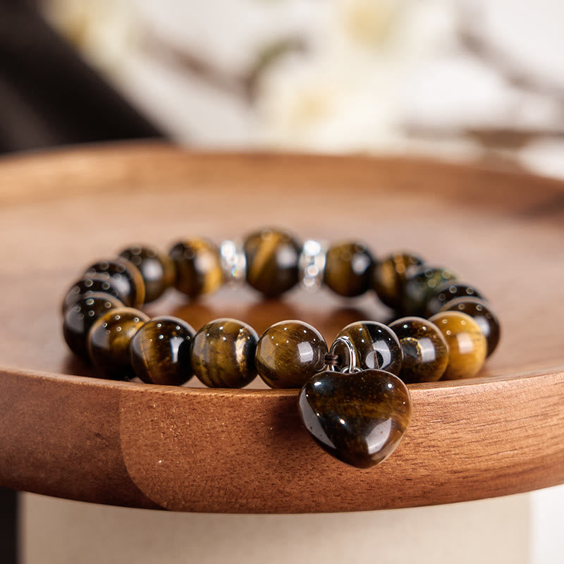 10mm Green Aventurine Love Heart Balance Bracelet