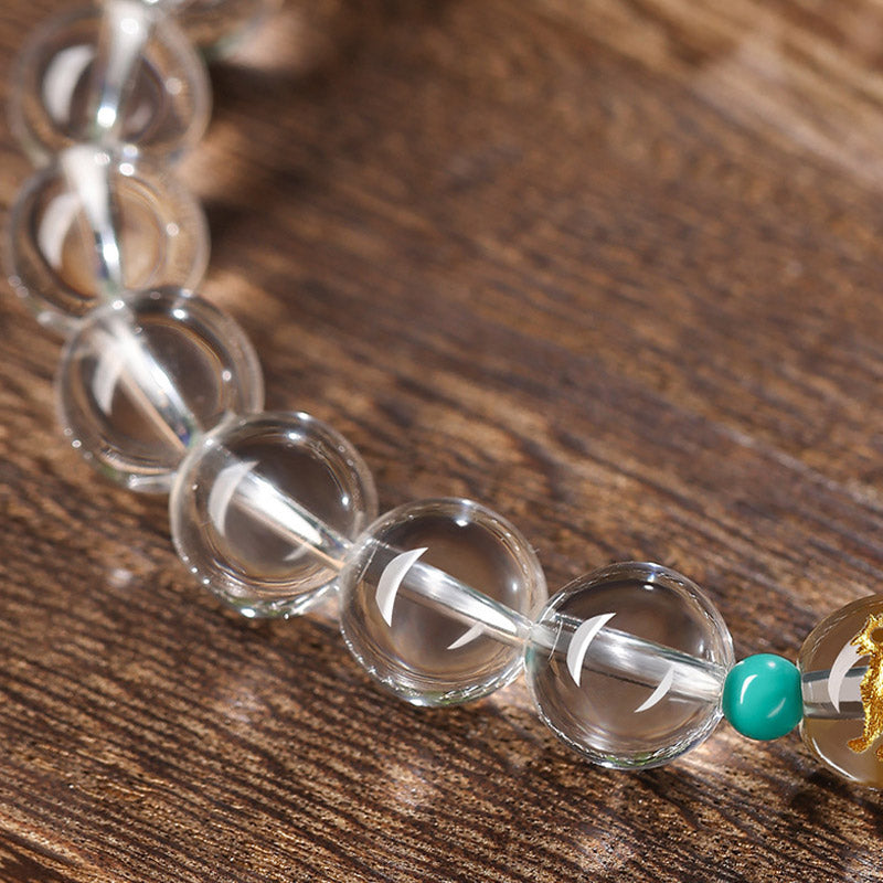 10mm Hetian Jade Chinese Zodiac Healing Bracelet