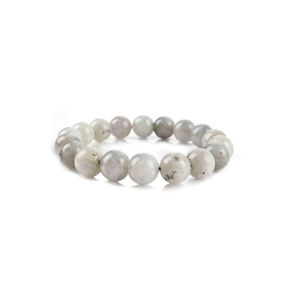 10mm Labradorite Healing Bracelet for Intuitive Energy