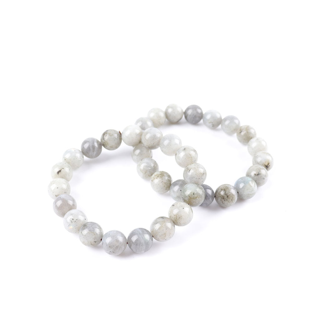 10mm Labradorite Healing Bracelet for Intuitive Energy