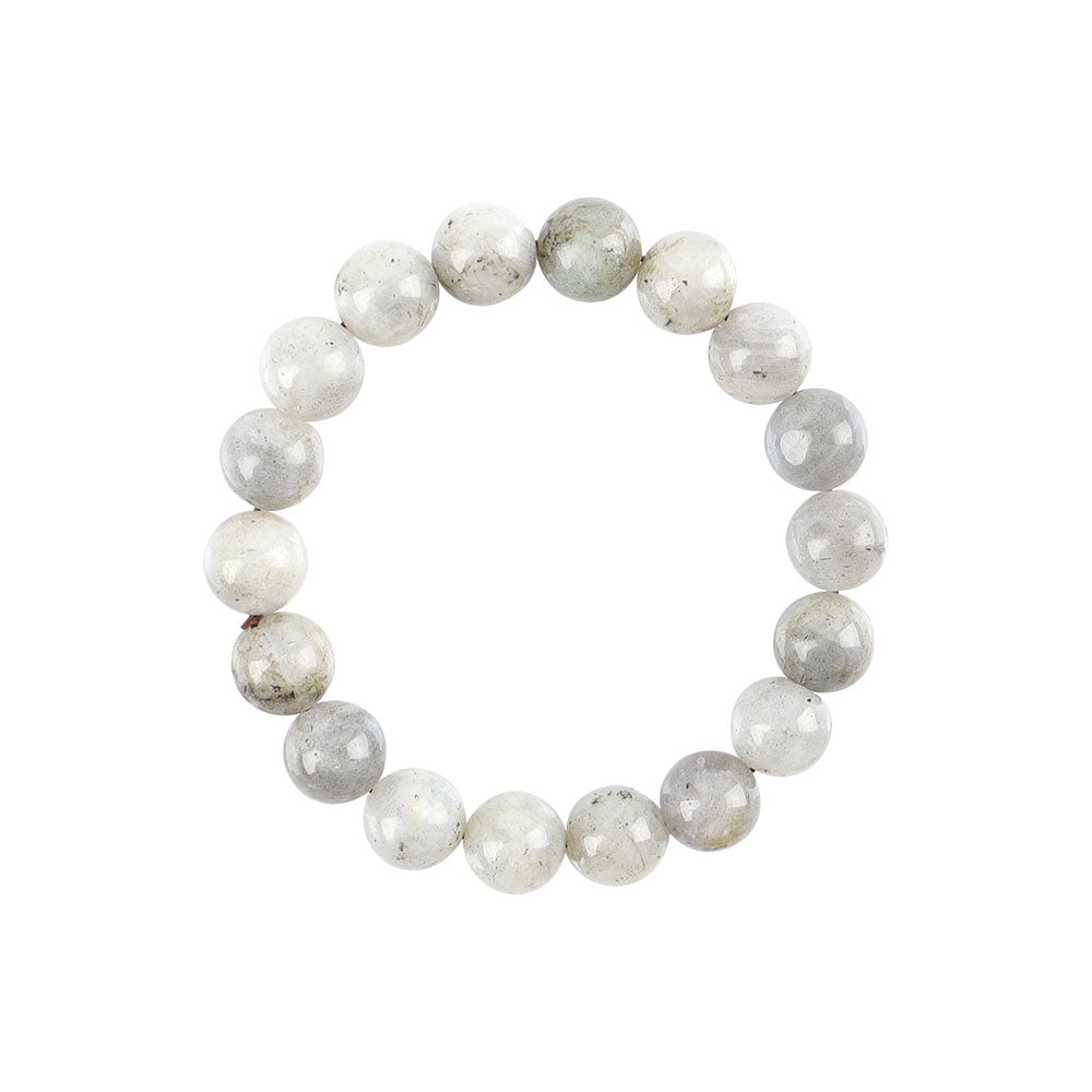 10mm Labradorite Healing Bracelet for Intuitive Energy
