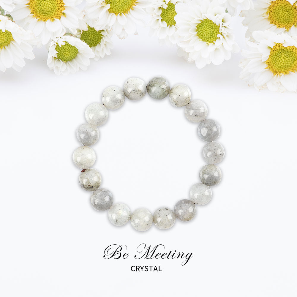 10mm Labradorite Healing Bracelet for Intuitive Energy