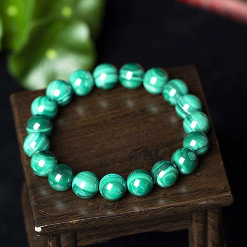 10mm Malachite Protection Bracelet for Calmness