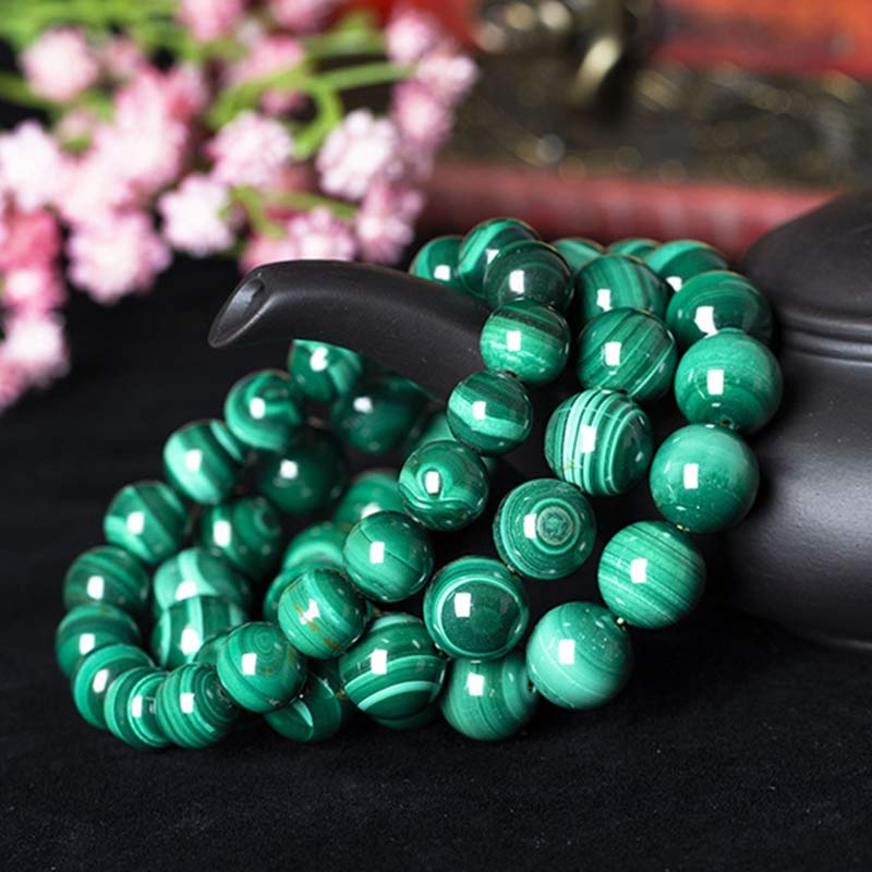 10mm Malachite Protection Bracelet for Calmness