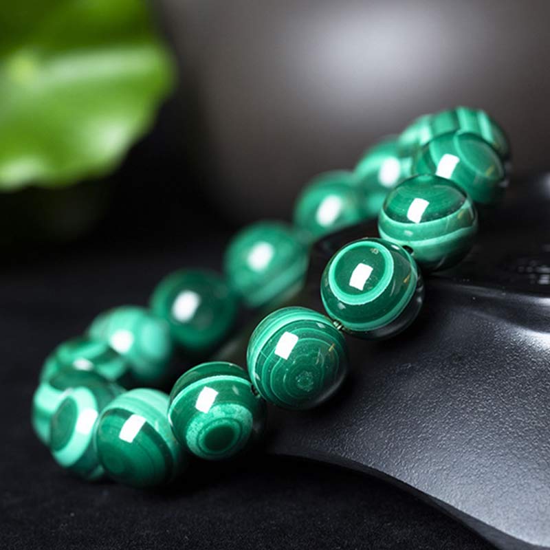 10mm Malachite Protection Bracelet for Calmness