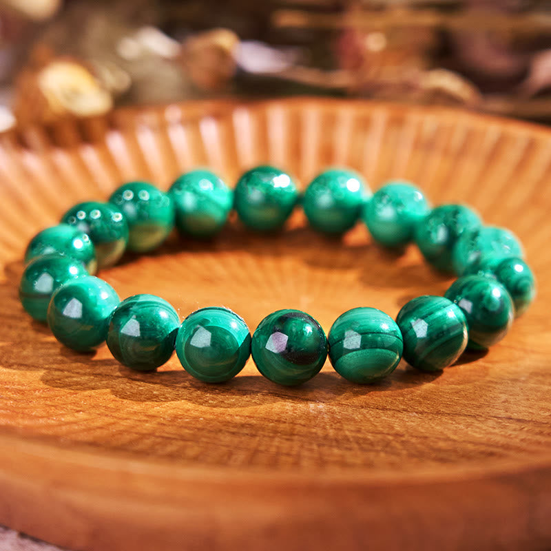 10mm Malachite Protection Bracelet for Calmness