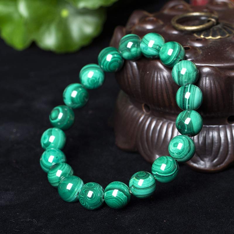 10mm Malachite Protection Bracelet for Calmness