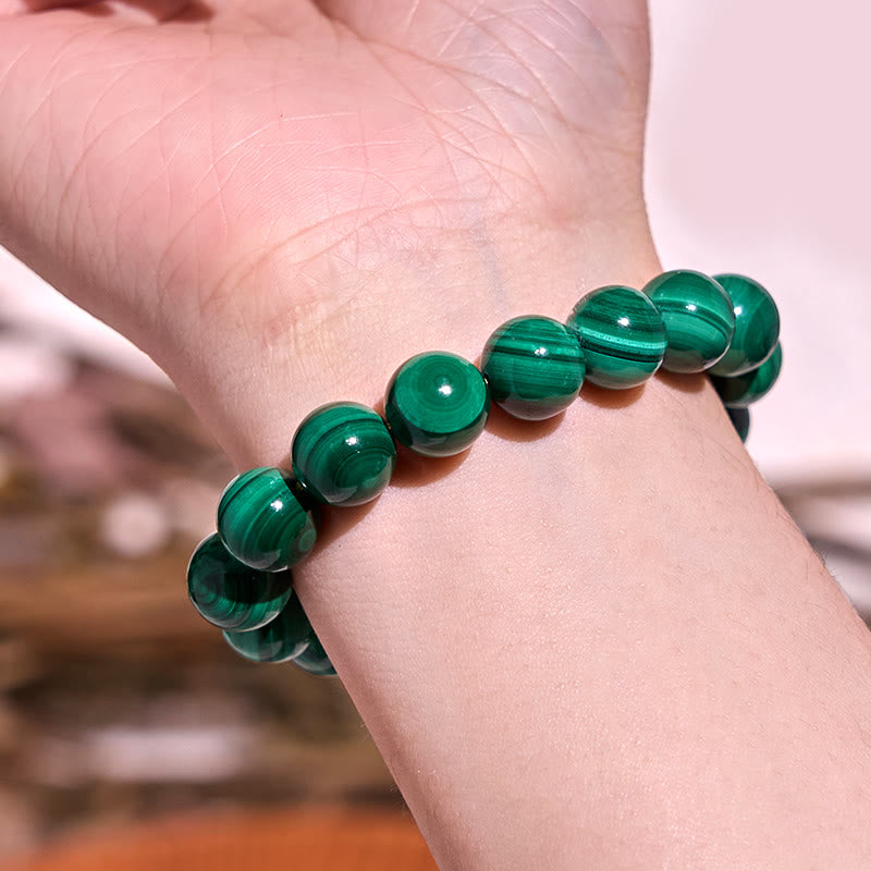 10mm Malachite Protection Bracelet for Calmness