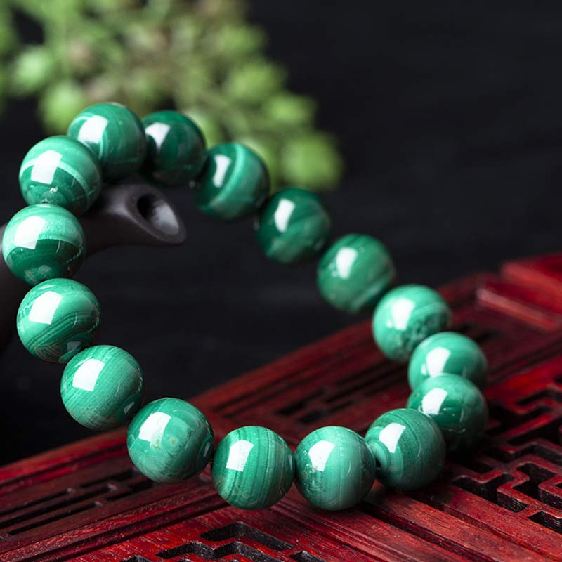 10mm Malachite Protection Bracelet for Calmness