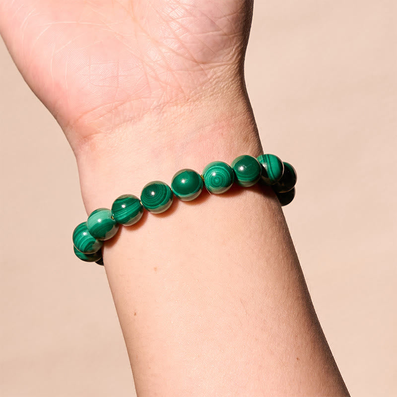10mm Malachite Protection Bracelet for Calmness