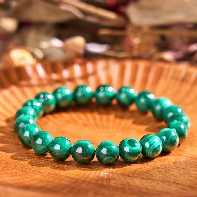 10mm Malachite Protection Bracelet for Calmness