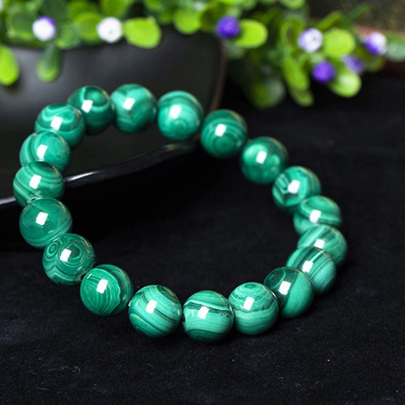 10mm Malachite Protection Bracelet for Calmness
