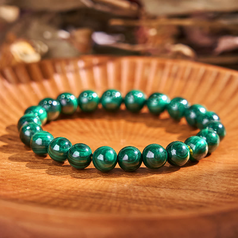 10mm Malachite Protection Bracelet for Calmness