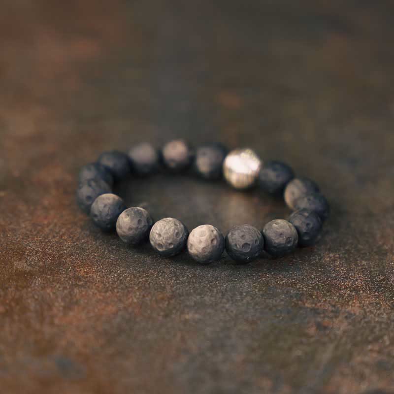 10mm Natural Silver Sheen Obsidian Protection Bracelet
