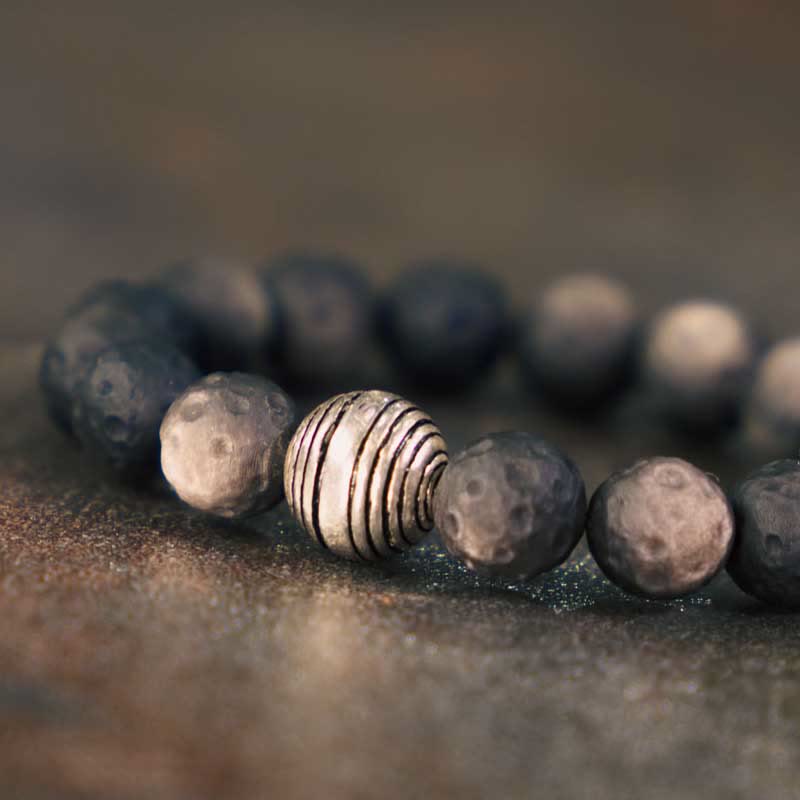 10mm Natural Silver Sheen Obsidian Protection Bracelet