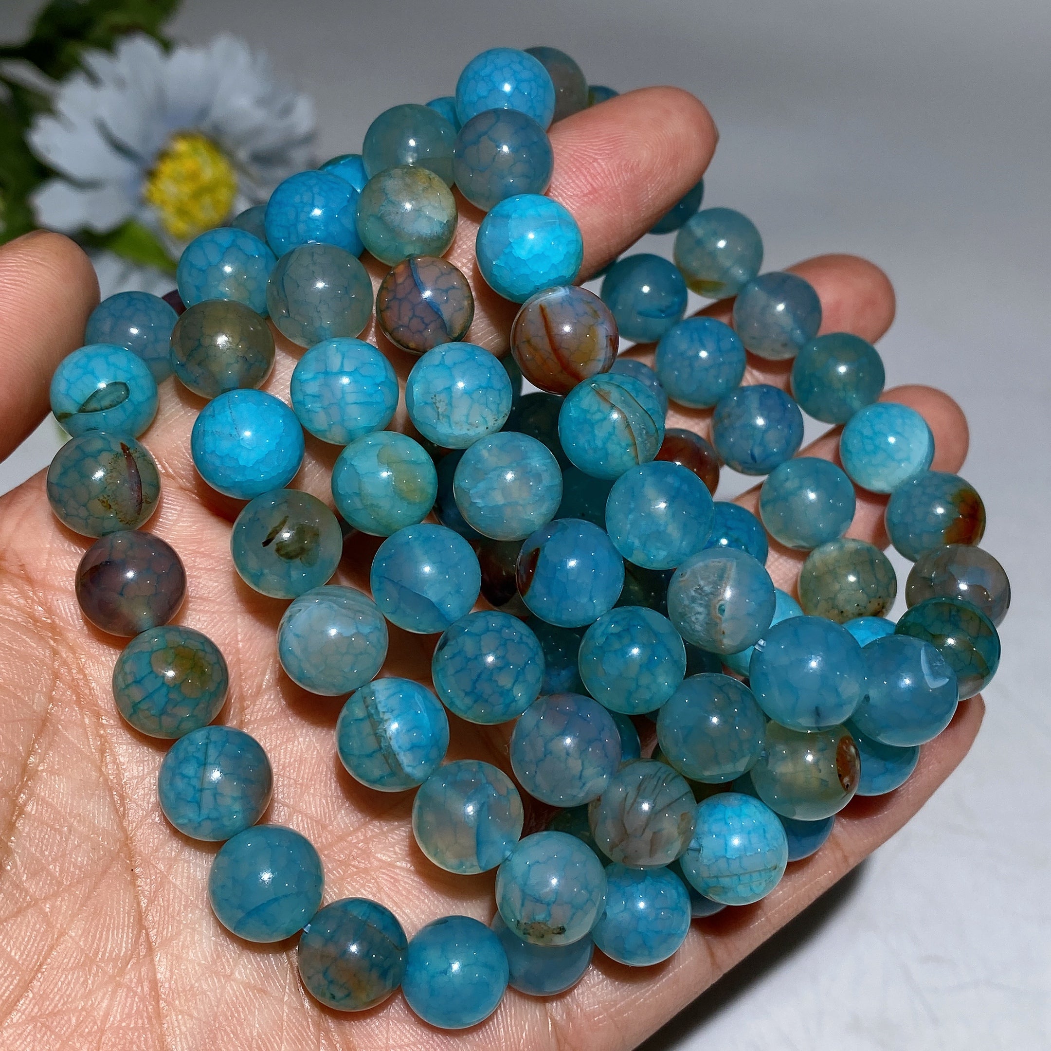 10mm Orca Agate Healing Bracelet for Balance & Energy