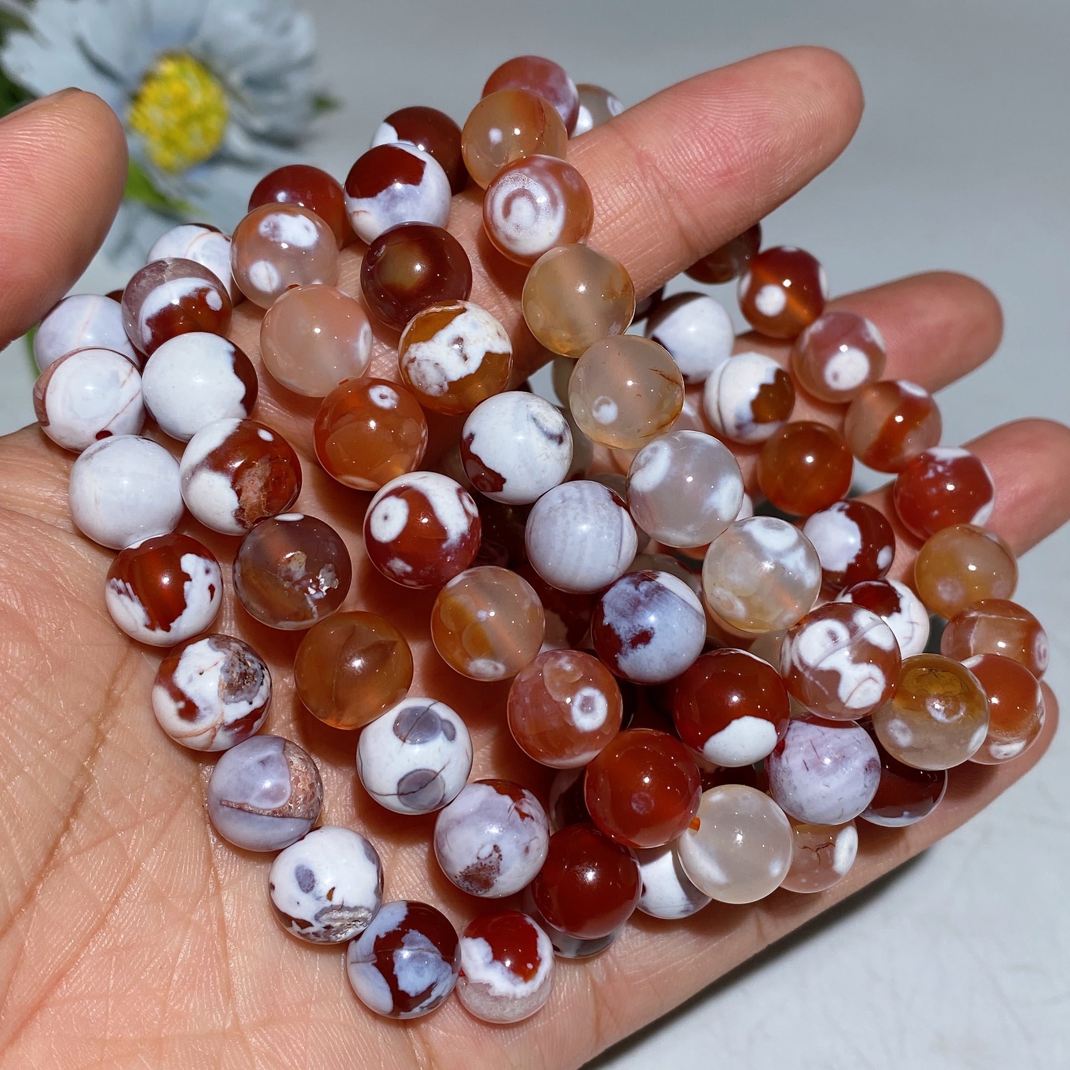 10mm Orca Agate Healing Bracelet for Balance & Energy
