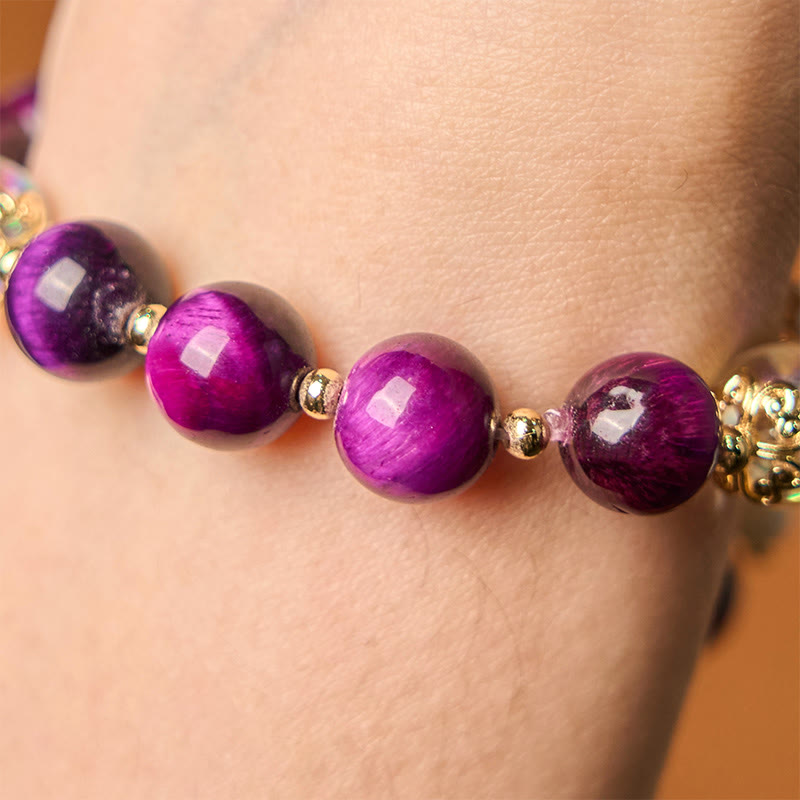10mm Red Tiger Eye Protection Bracelet for Women