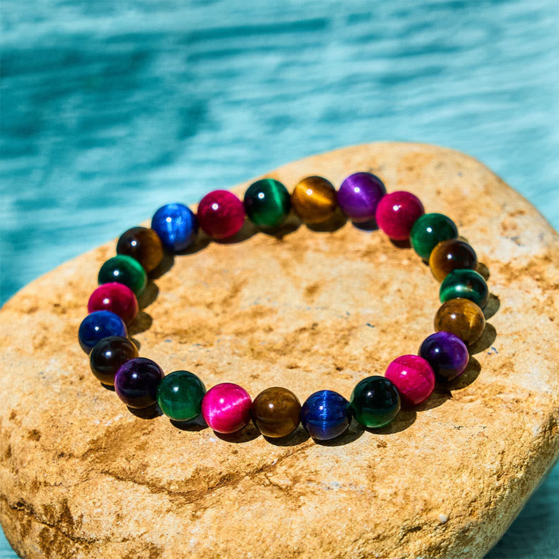 10mm Tiger Eye Bracelet for Courage & Inner Strength