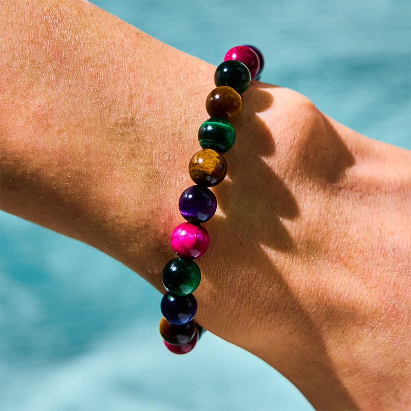 10mm Tiger Eye Bracelet for Courage & Inner Strength