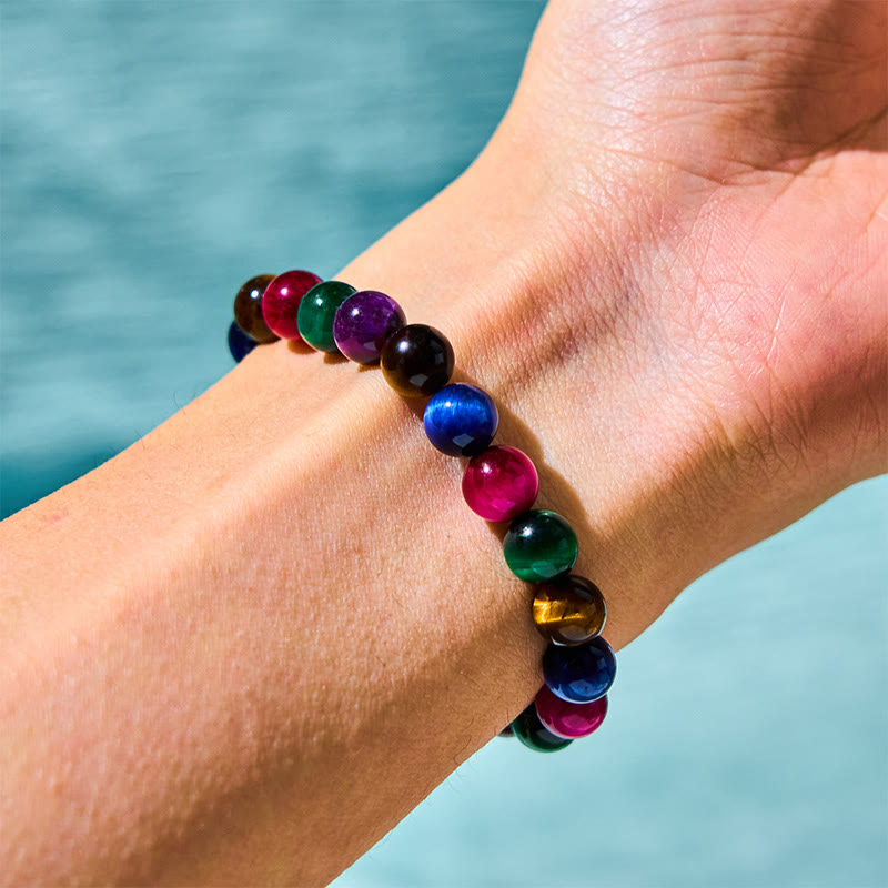 10mm Tiger Eye Bracelet for Courage & Inner Strength