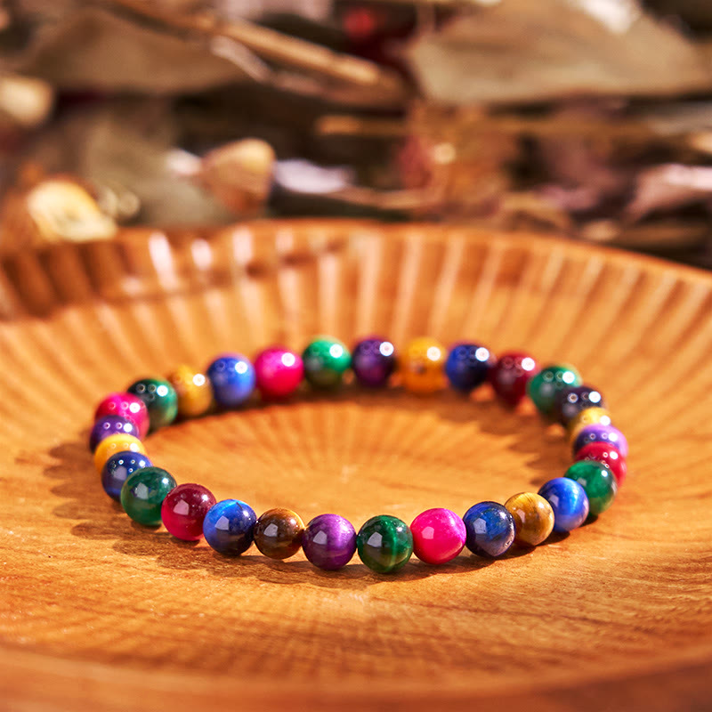10mm Tiger Eye Courage Bracelet for Strength & Protection