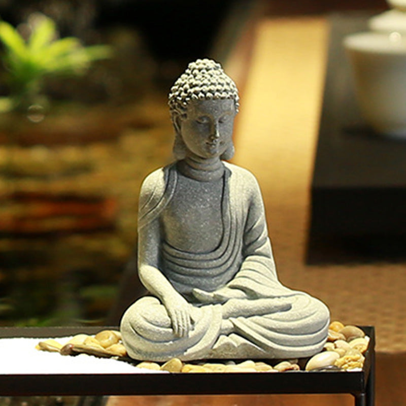 Natural Sandstone Buddha Statue | Meditation Compassion Decor