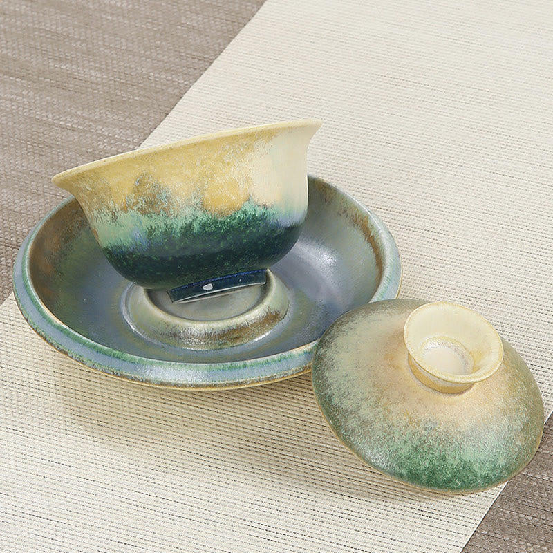 Porcelain Gaiwan Zen Tea Cup & Saucer 150ml Ceramic Set