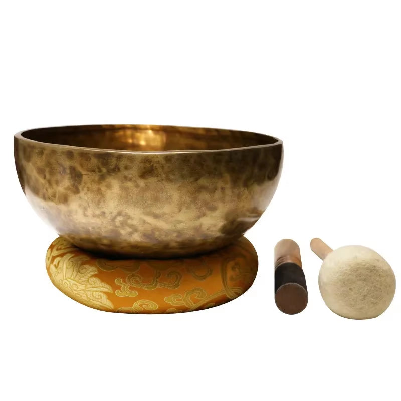 Handmade Nepal Singing Bowl Meditation Yoga Percussion Instrument Buddhist Decorative Tibetan Singing Bowl Sound Healing Therapy