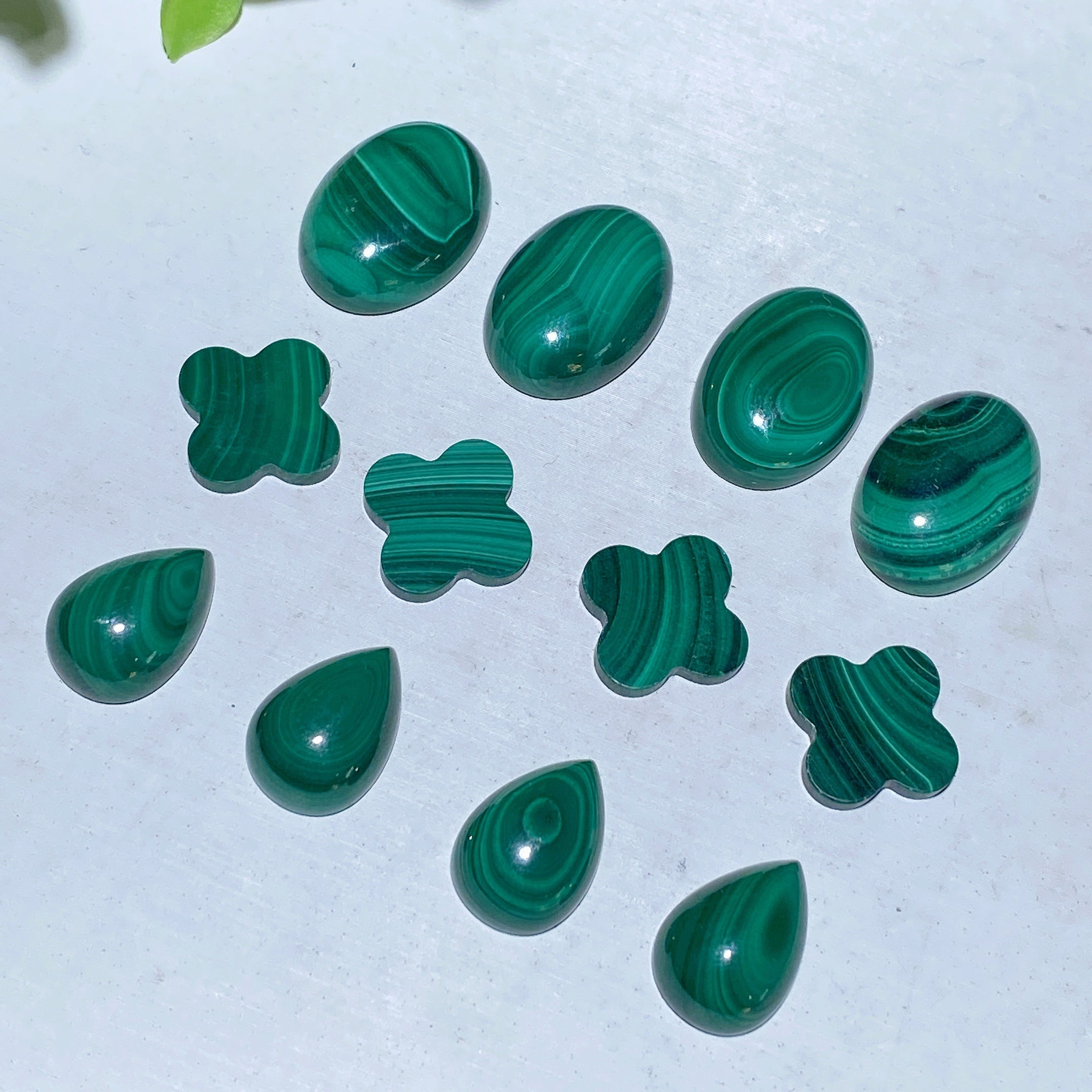 12-20mm Peach Moonstone Malachite Crystal Jewelry Stones