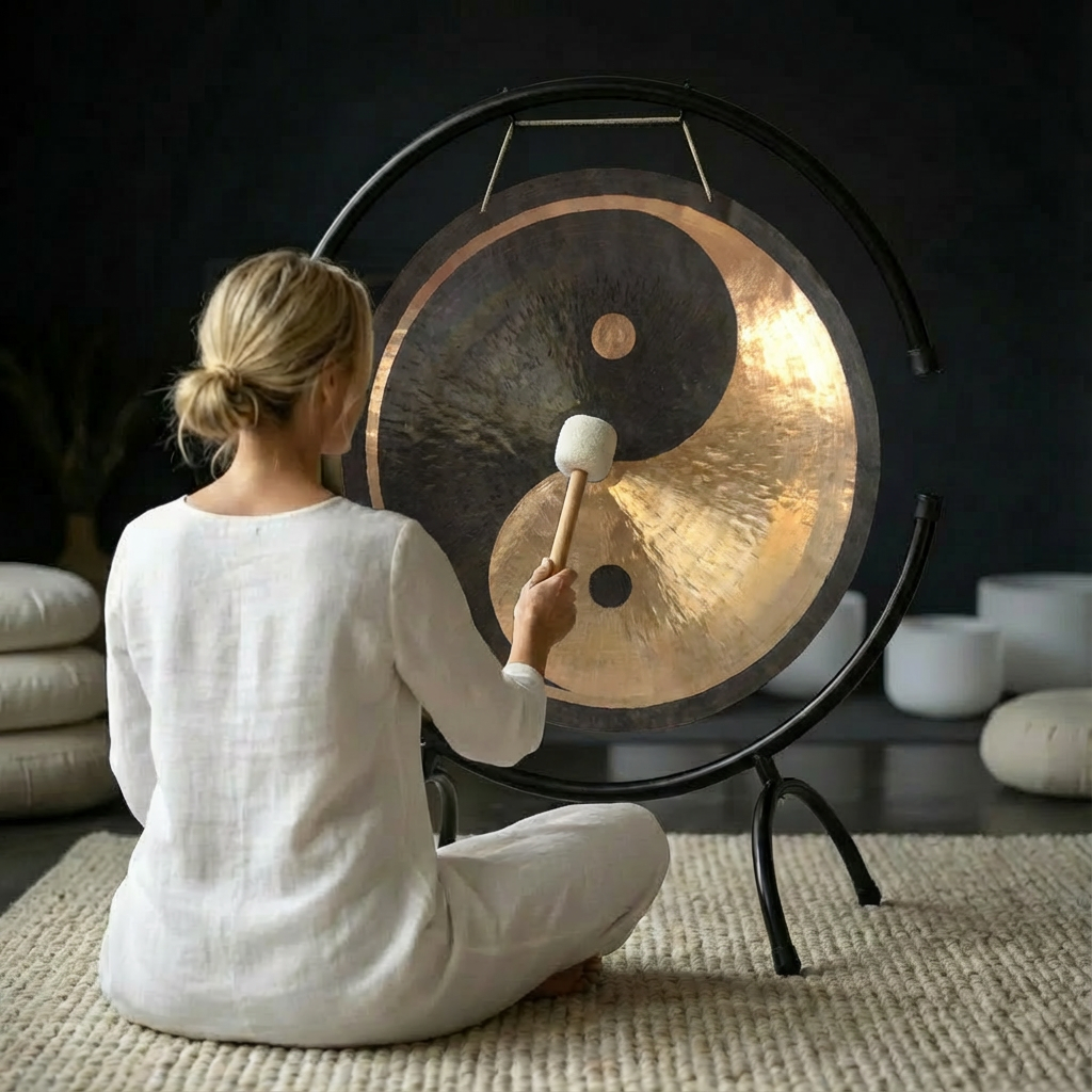 12 to 48 Inch Yin Yang Wind Gong for Sound Healing