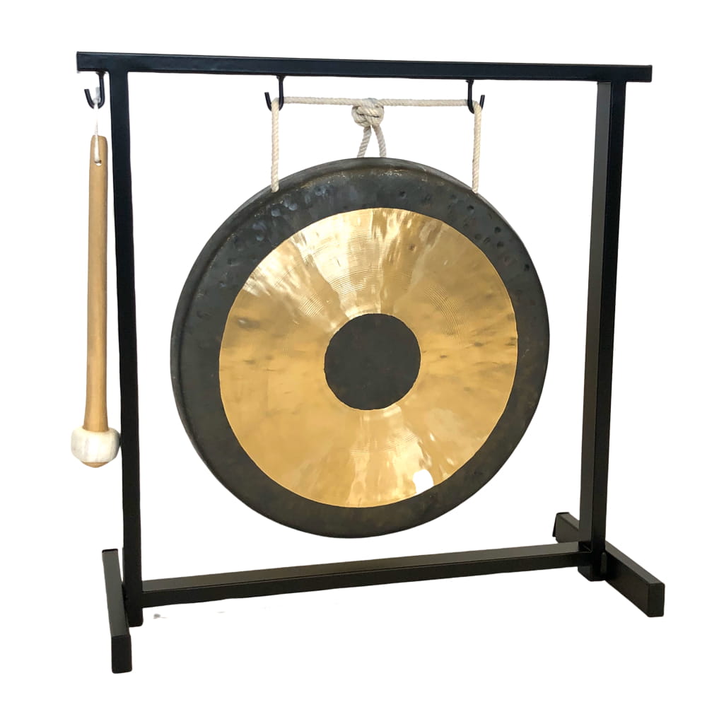 12” Chinese Chau Gong Set with Stand and Mallet - Chinese Gongs with Stands - On sale