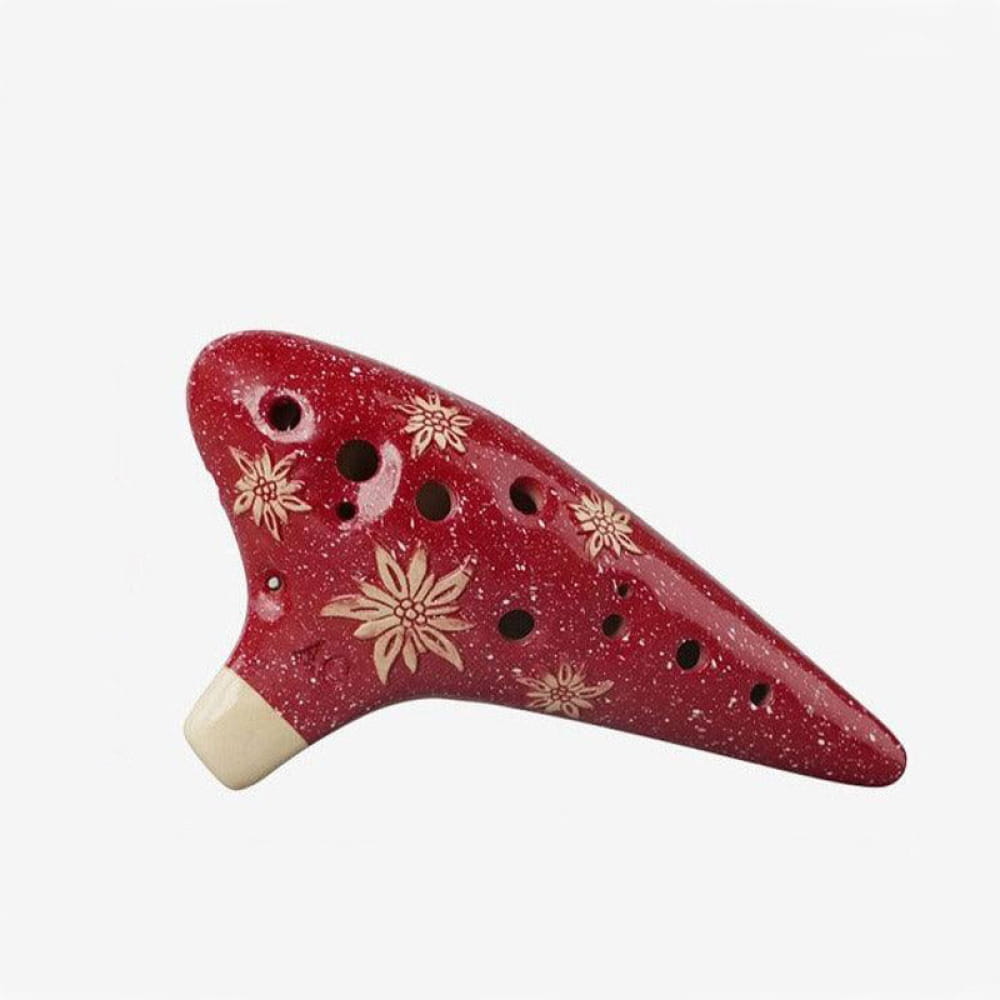 12 Hole Alto C Ocarina Flute for Zelda Music Lovers - Red Ocarina - On sale