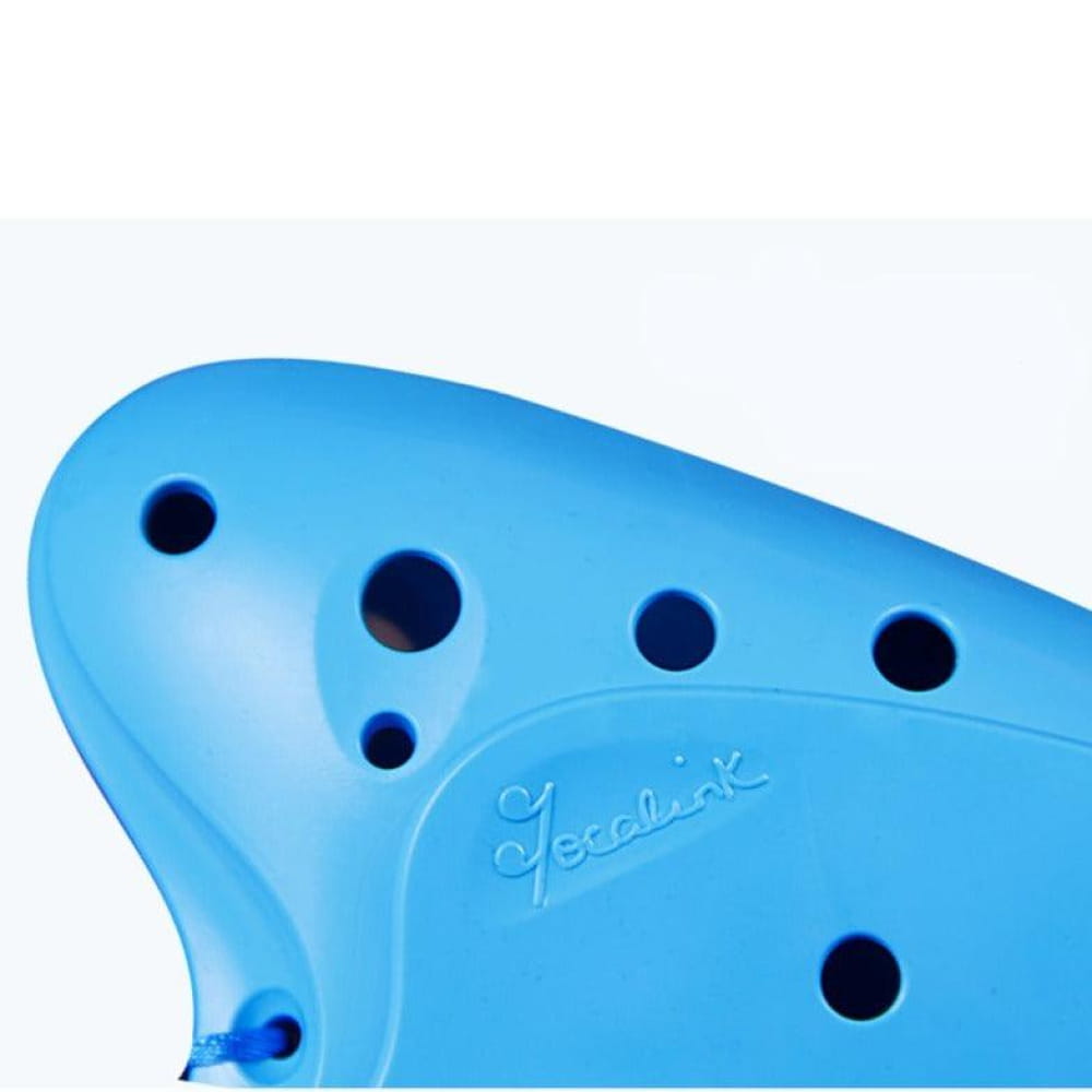 Light blue 12 Hole Alto C Sweet Potato Resin Ocarina with multiple finger holes