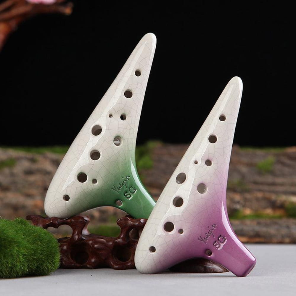 12 Hole Gradient Soprano Ocarina Flute Instrument - Ocarina - On sale