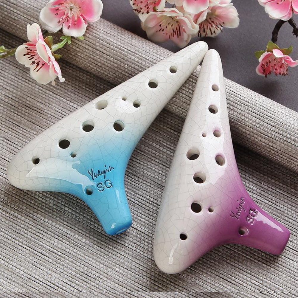 12 Hole Gradient Soprano Ocarina Flute Instrument - Ocarina - On sale