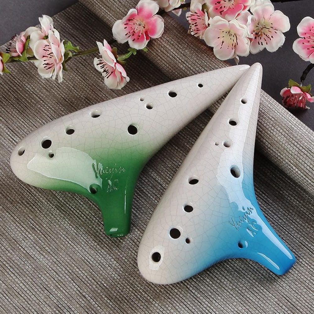 12 Hole Tenor Alto C Ceramic Ocarina Flute - 5 Colors - Ocarina - On sale