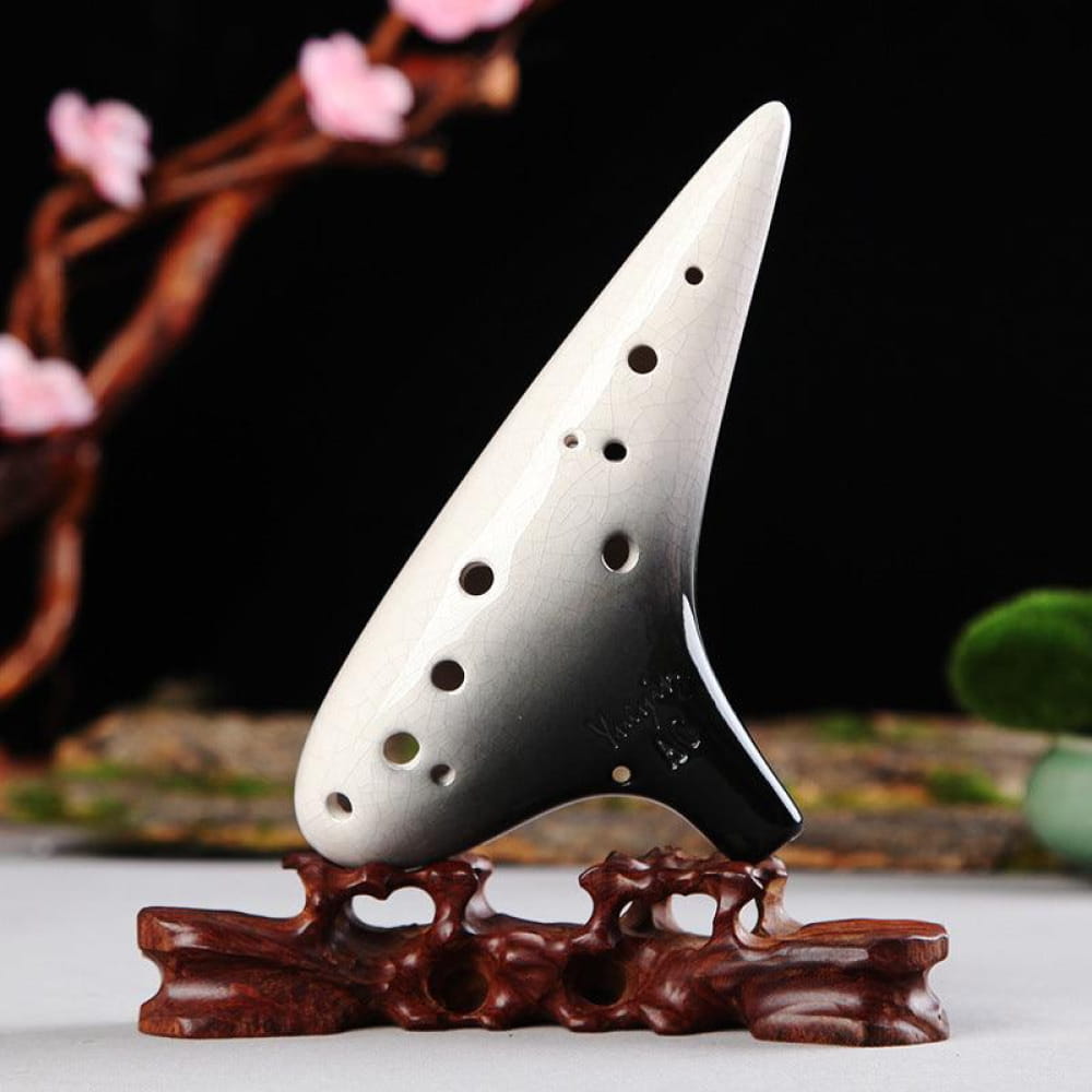 12 Hole Tenor Alto C Ceramic Ocarina Flute - 5 Colors - Black Ocarina - On sale