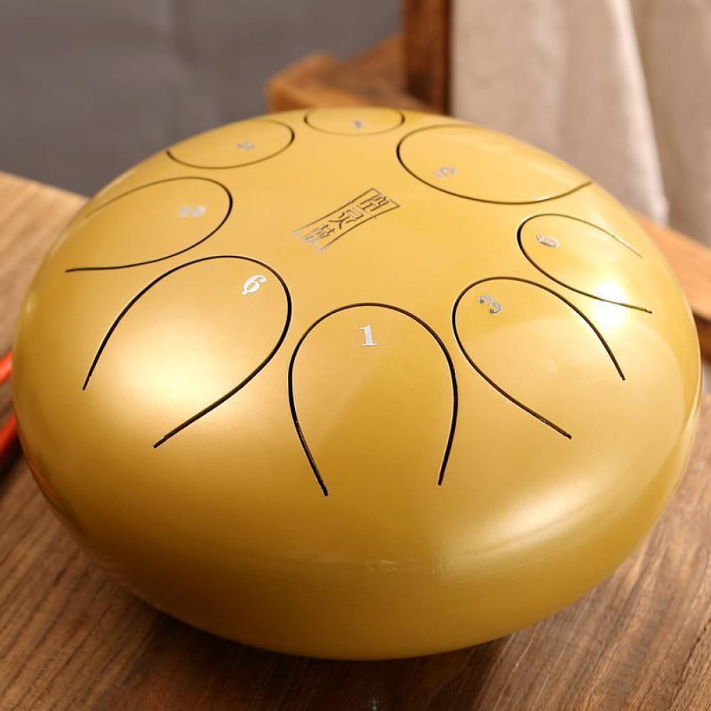 Little Round Instrument 8 Tone C Key Steel Tongue Drum - 12
