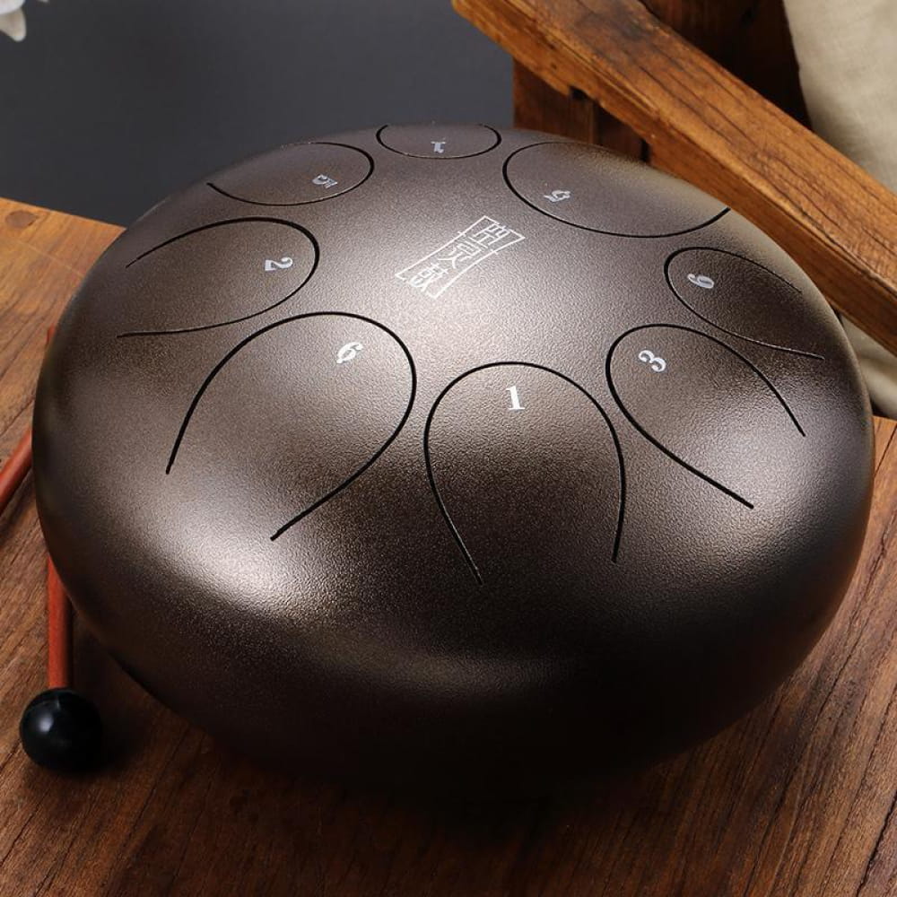 Little Round Instrument 8 Tone C Key Steel Tongue Drum - 12