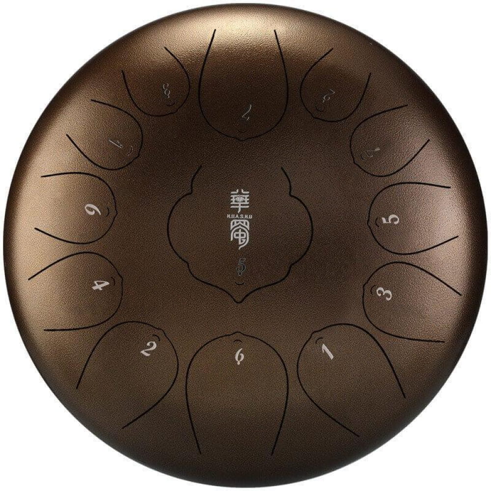 12-Inch Carbon Steel Tongue Drum 13 Notes in C Major - 12 Inches/13 Notes (C Major) / Bronze