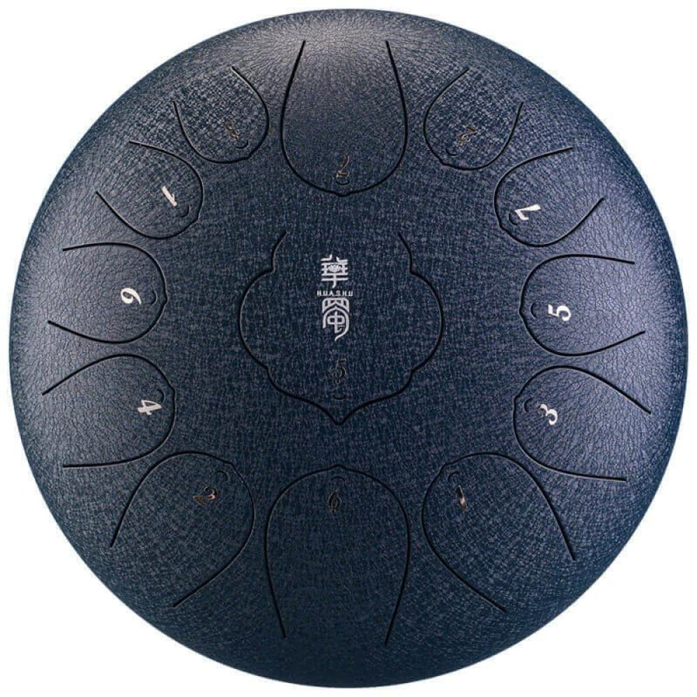 12-Inch Carbon Steel Tongue Drum 13 Notes in C Major - 12 Inches/13 Notes (C Major) / Navy Blue
