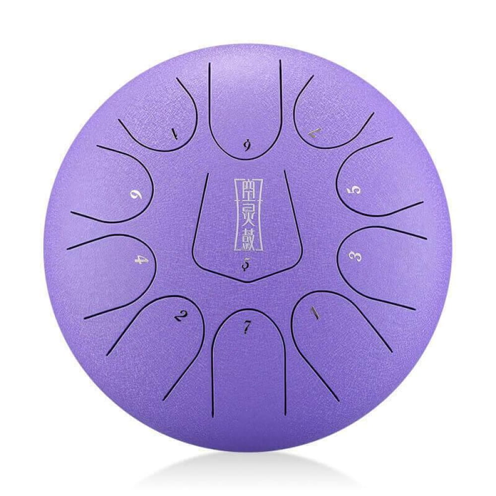 12-Inch Triangle Steel Tongue Drum 11 Note F Key - 12 Inches/11 Notes (F Key) / Lavender / Lavender