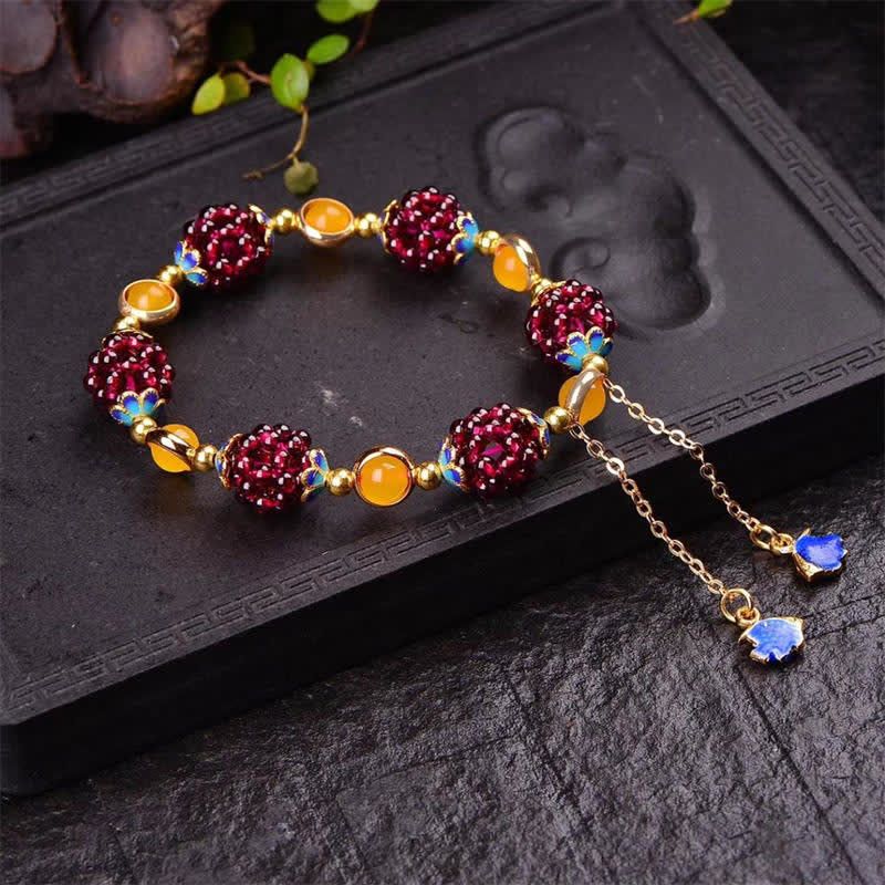 3mm Garnet & Amethyst Calm Bracelet for Women’s Healing