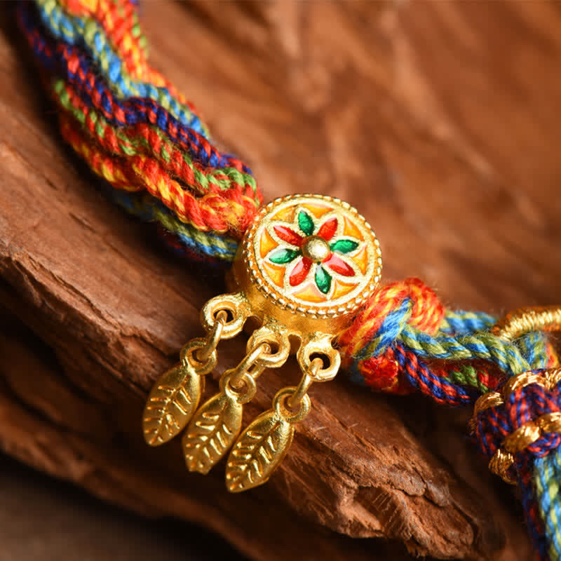 Om Mani Padme Hum Bracelet | Red String Spiritual Protection 10mm